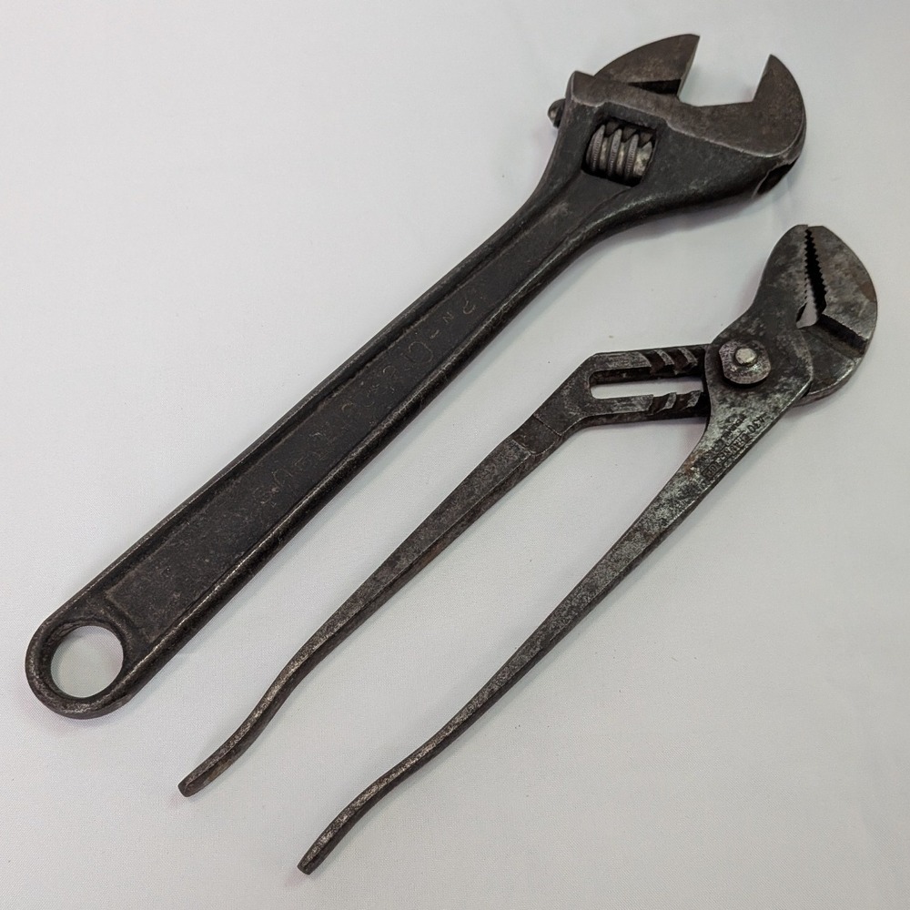 Crescent Channellock Tool Set Mens OS Black Used 12in Wrench 430 Pliers USA Made